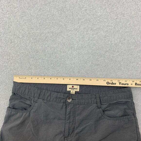 Woolrich Cropped Pants Size 10 Rouched Gray Hiking Nylon Blend Gray - Picture 12 of 16